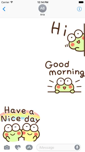 Chat With Cute Frog Sticker