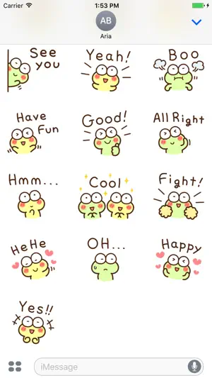 Chat With Cute Frog Sticker